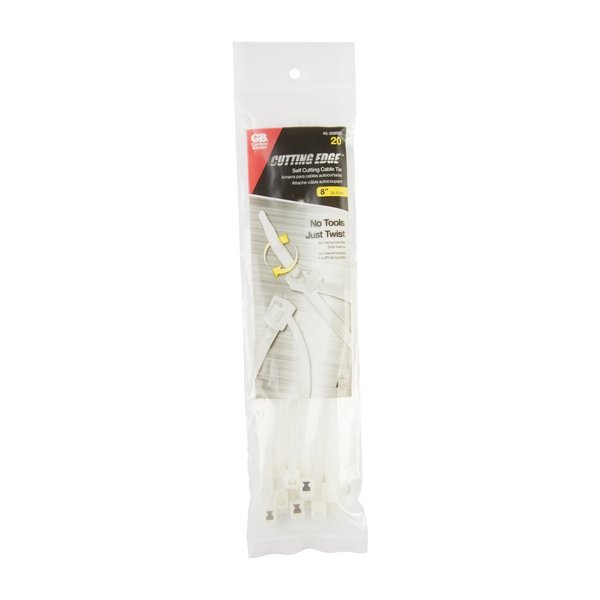 Gardner Bender 8 in. L Clear Self-Cutting Cable Tie 20 pk 45-308SC